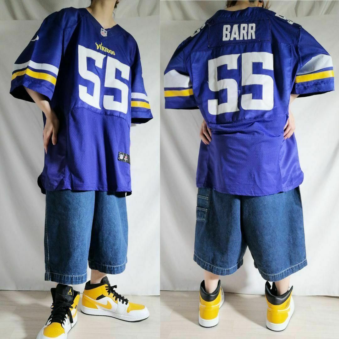 NIKE - NIKE×NFLバイキングスアメフトユニフォームゲームシャツ NIKE - NIKE×NFLバイキングスアメフトユニフォームゲームシャツ