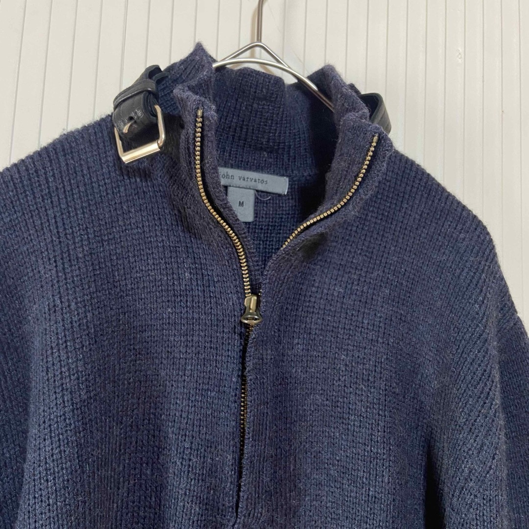 John Varvatos - 【ジョンバルベイトス】 ベルテッドセーター (M John Varvatos - 【ジョンバルベイトス】 ベルテッドセーター (M