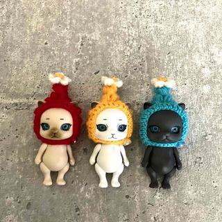 現品SALE カプセルドール猫用　ピクミン帽子　3個セット(その他)