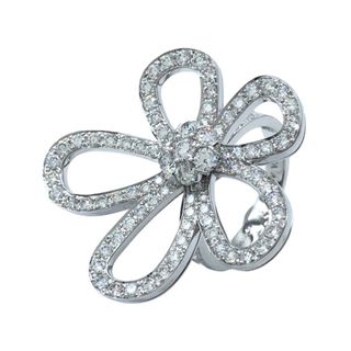ヴァンクリーフアンドアーペル(Van Cleef & Arpels)の　ヴァンクリーフ＆アーペル Van Cleef & Arpels フラワーレースリング K18WG ジュエリー(リング(指輪))