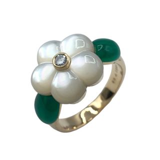 ヴァンクリーフアンドアーペル(Van Cleef & Arpels)の　ヴァンクリーフ＆アーペル Van Cleef & Arpels コーラルカメリアリング K18YG ジュエリー(リング(指輪))