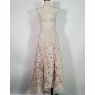 【新品・未使用】GRL グレイル ロングスカート レーヨン ベージュ 花柄 総柄(ノーカラージャケット)