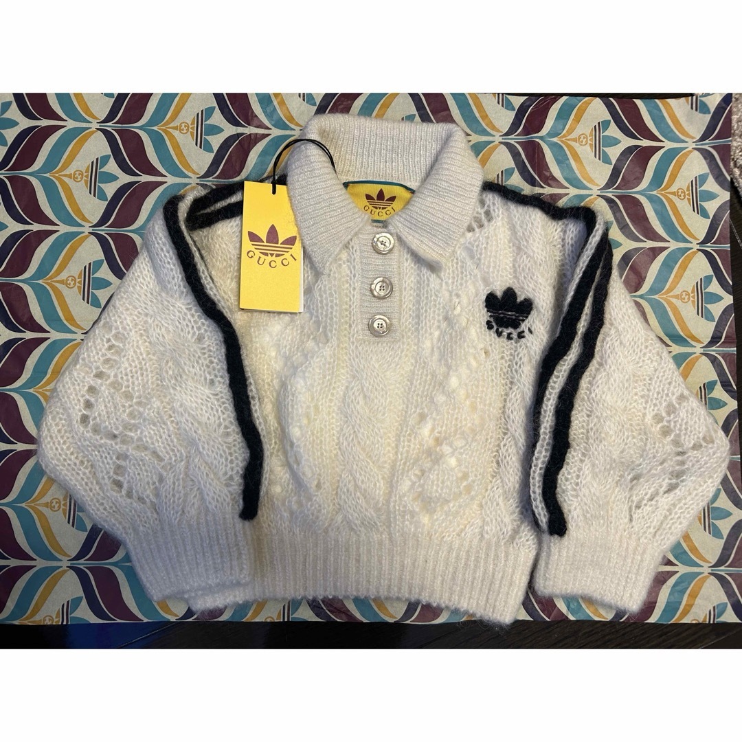 GUCCI - 新品タグ付き!グッチadidasコラボトレフォイルエン GUCCI - 新品タグ付き!グッチadidasコラボトレフォイルエン