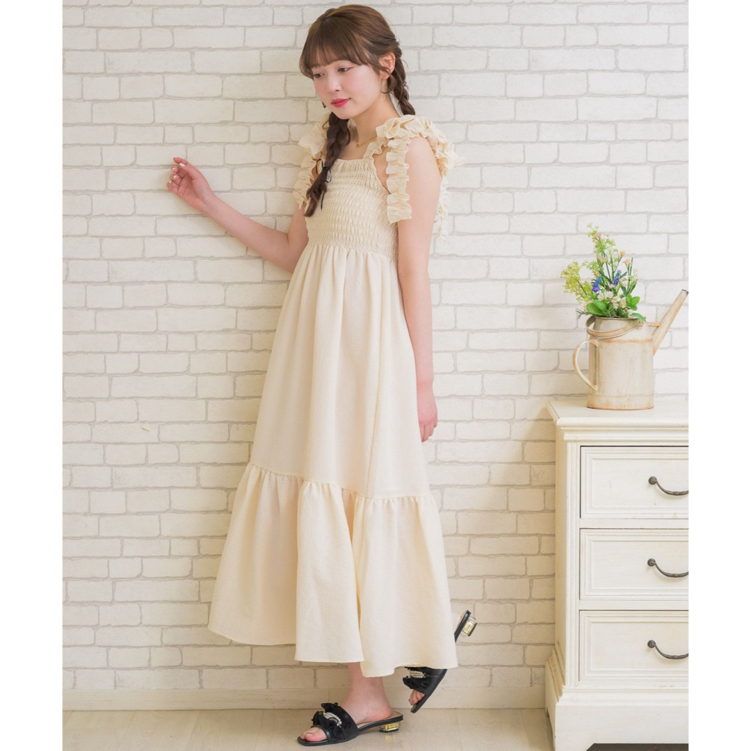 RETRO GIRL - フリル付きキャミワンピース ロングワンピース RETRO GIRL - フリル付きキャミワンピース ロングワンピース