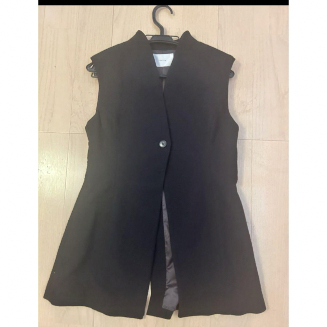 louren slub tweed shape vest ブラック