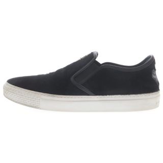 クロムハーツ(Chrome Hearts)のCHROME HEARTS クロムハーツ SLIP ON BLK HOC CH PLS スリッポン CHプラスレザーパッチダガー付 ハラコスニーカー ブラック ※国内インボイスあり(スニーカー)