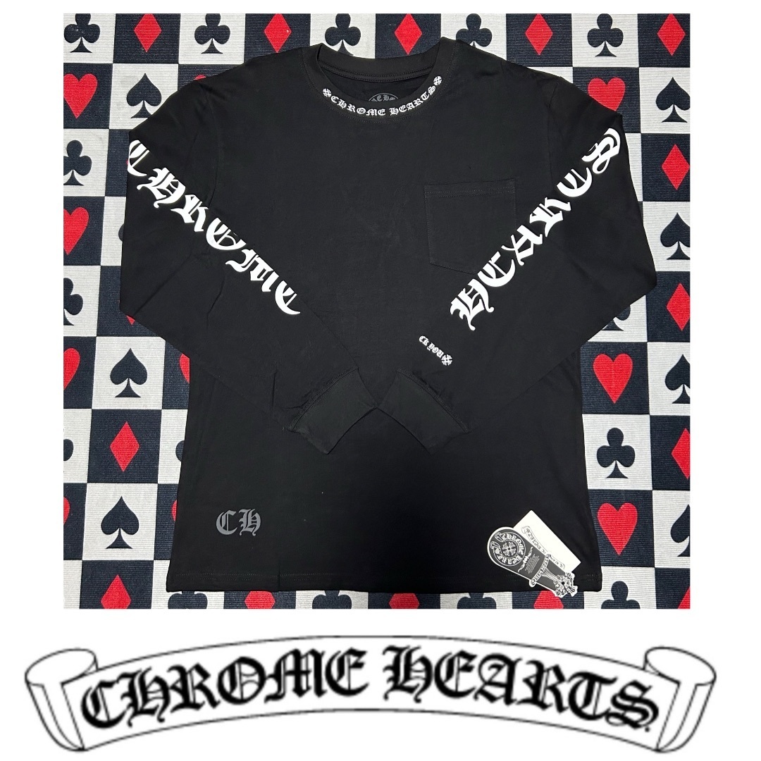 CHROME HEARTS NECK LOGO LS TEE