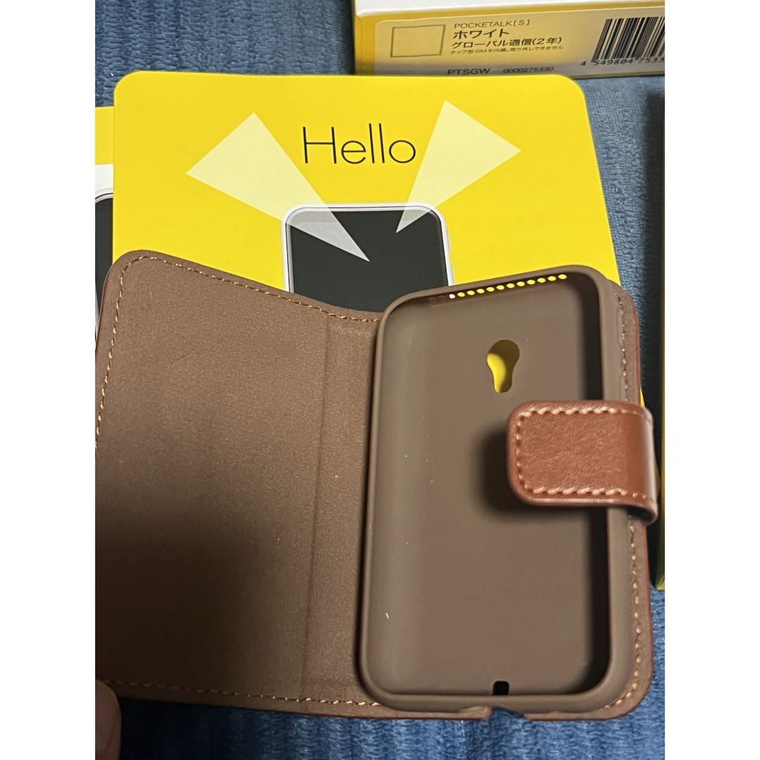 POCKETALK 翻訳機 本体 + 充電器 + ケーブル+ 手帳型ケース付き
