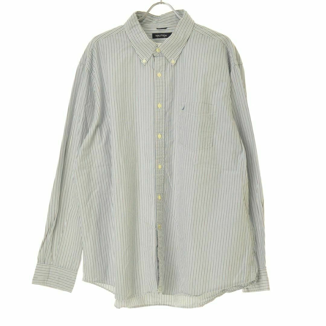 NAUTICA - 【NAUTICA】SANDED POPLIN ストライプボタンダウン NAUTICA - 【NAUTICA】SANDED POPLIN ストライプボタンダウン