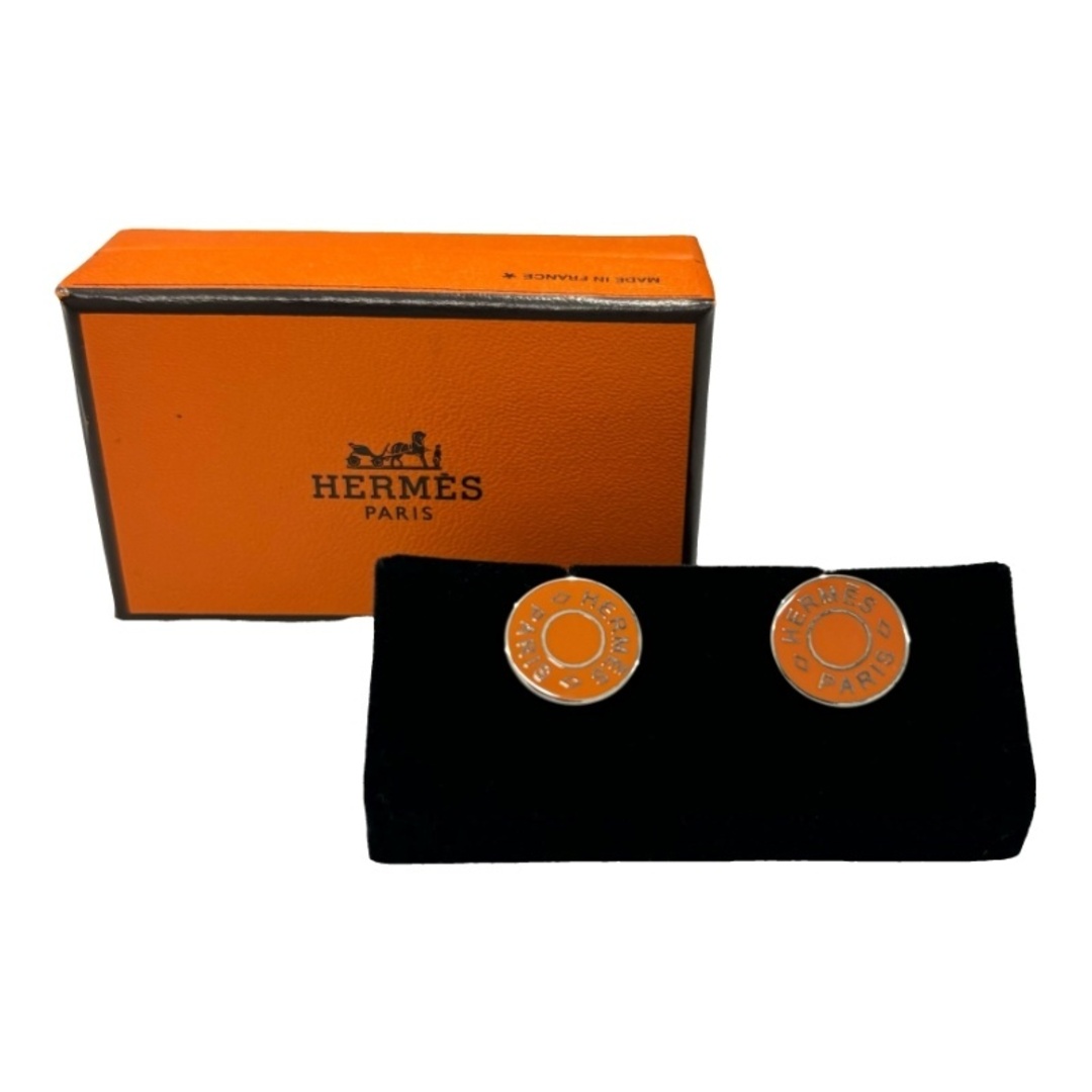 HERMES エルメス セリエ リコル2 ロゴチェーン オレンジ カフス HERMES エルメス セリエ リコル2 ロゴチェーン オレンジ カフス