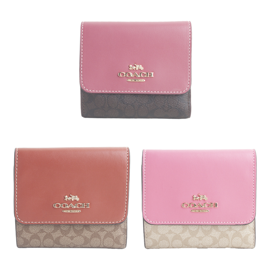 COACH - コーチ COACH 三つ折り財布 レザー ウォレット cf369 IMVGK