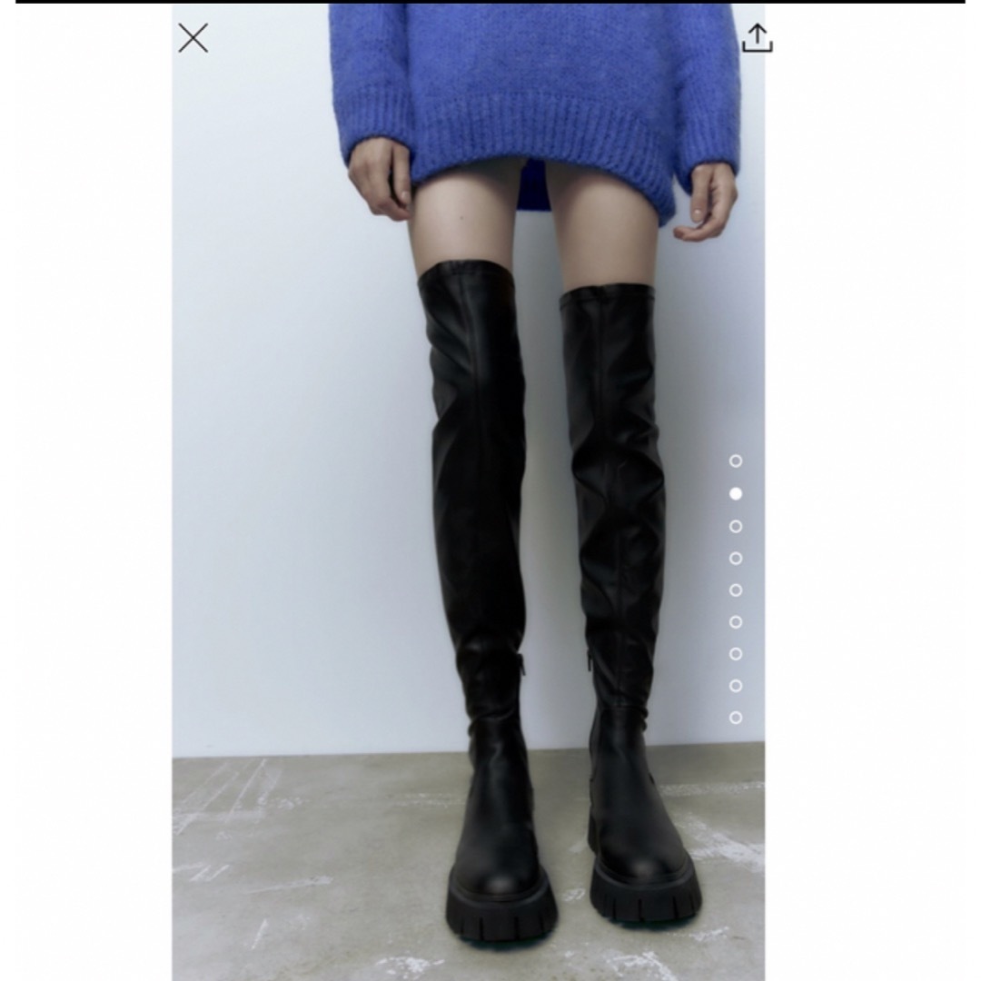 ZARA - ZARA トラックソールニーハイブーツ 36の通販 by n.'s ZARA - ZARA トラックソールニーハイブーツ 36の通販 by n.'s