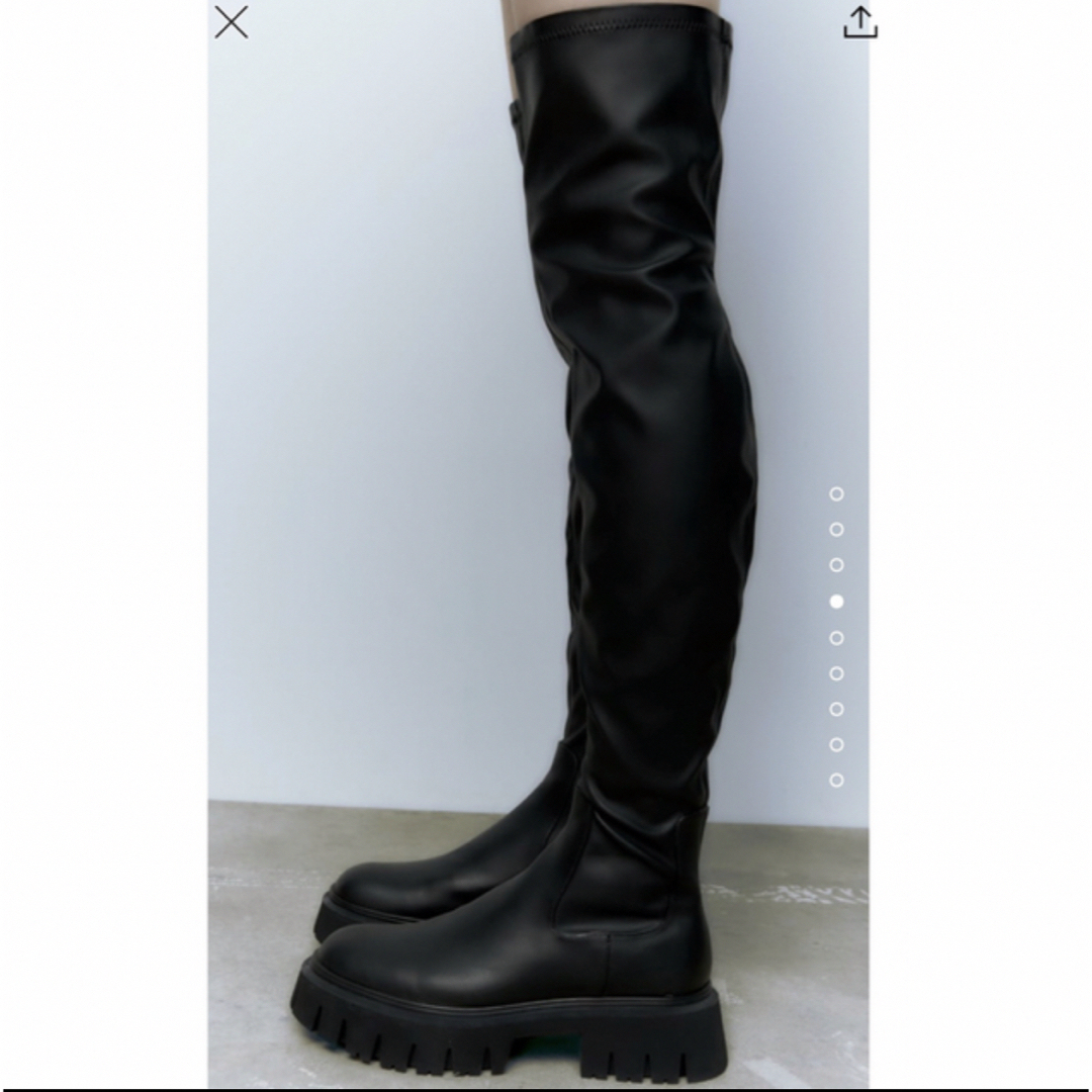 ZARA - ZARA トラックソールニーハイブーツ 36の通販 by n.'s ZARA - ZARA トラックソールニーハイブーツ 36の通販 by n.'s