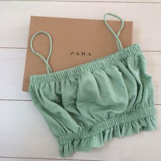 ザラ(ZARA)のZARA フリルビスチェ(ベアトップ/チューブトップ)