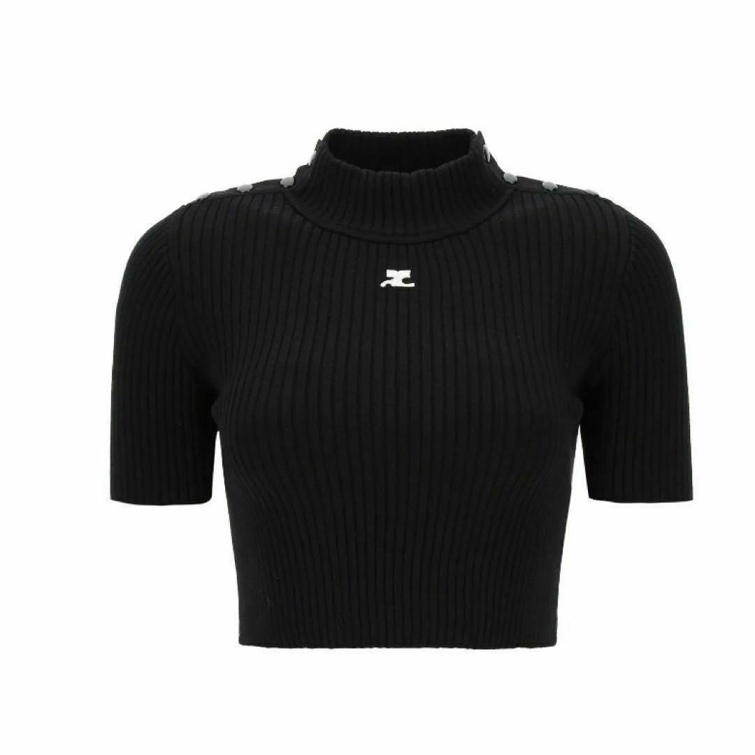 Courreges - 新品未使用 正規品 クレージュ ロゴ 半袖 ニット Courreges - 新品未使用 正規品 クレージュ ロゴ 半袖 ニット