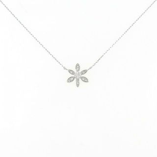 【新品】PT フラワー ダイヤモンド ネックレス 0.15CT(ネックレス)