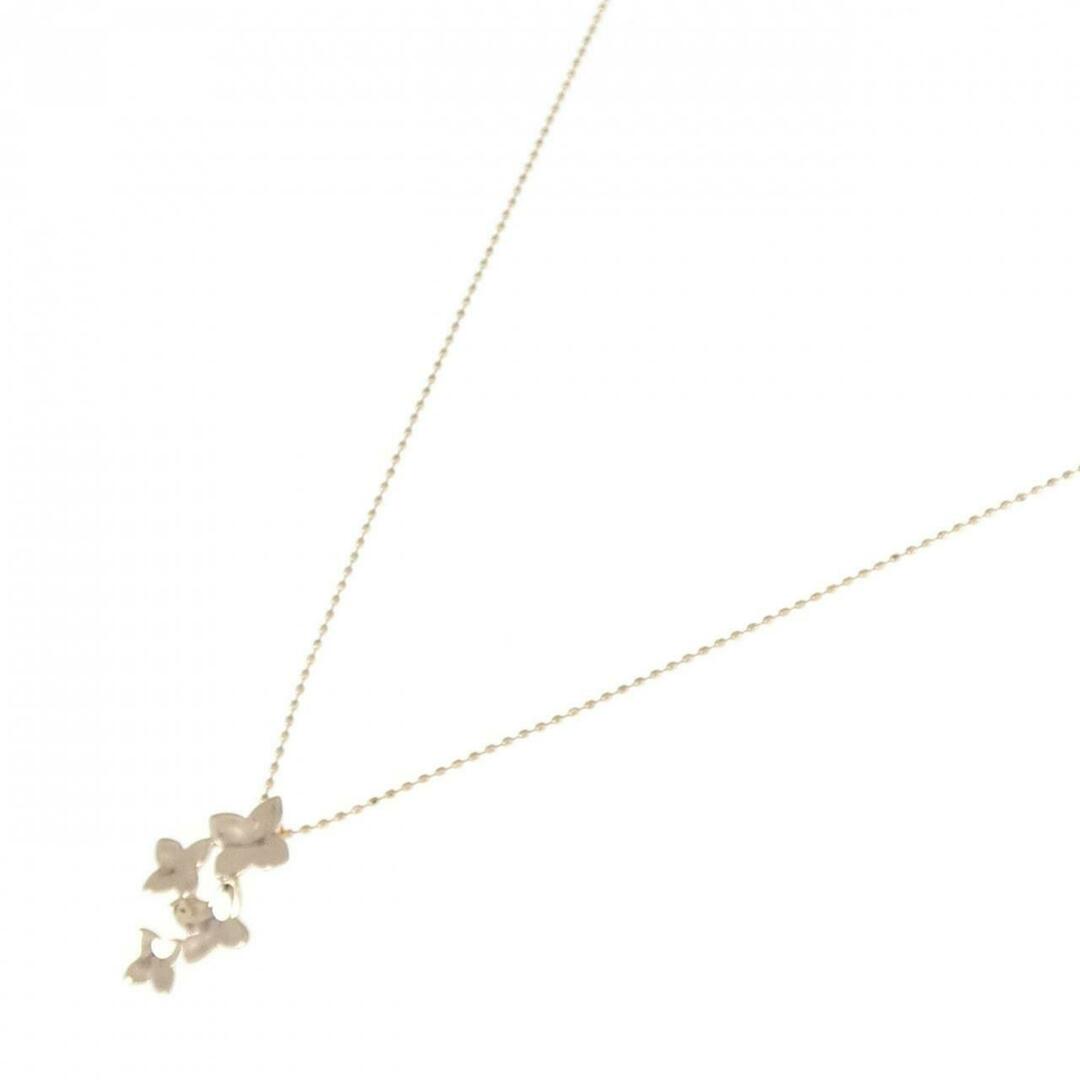 【4℃/ヨンドシー】 オープンハート 透明石 ネックレス K10PGピンクゴールド 10金 1.0g 39.5cm レディース,  【中古】【真子質店】【NN】, 【Mox】