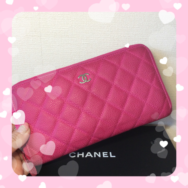 【CHANEL】マトラッセラウンドファスナー長財布/ショッキングピンク❤のサムネイル