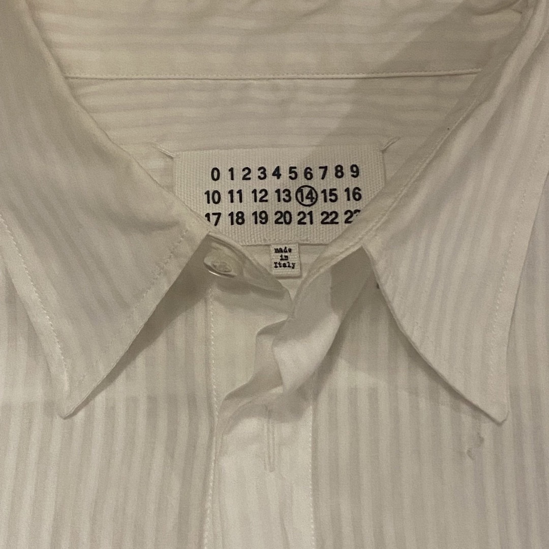 Maison Margiela 比翼ストライプシャツ Maison Margiela 比翼ストライプシャツ