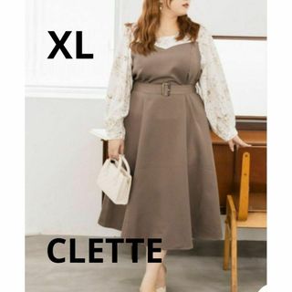 clette - CLETTE オリジナル★花柄ドッキングワンピース ロング　大きいサイズ