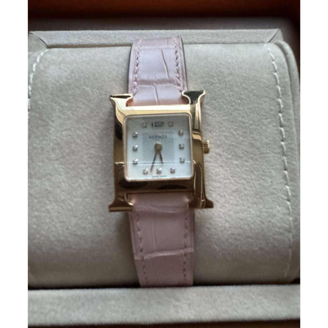 HERMES - 新品 エルメス Hウォッチ ミニ 21mm アリゲーター HERMES - 新品 エルメス Hウォッチ ミニ 21mm アリゲーター
