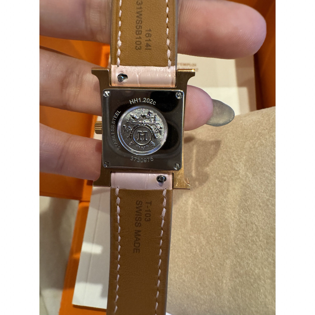 HERMES - 新品 エルメス Hウォッチ ミニ 21mm アリゲーター HERMES - 新品 エルメス Hウォッチ ミニ 21mm アリゲーター