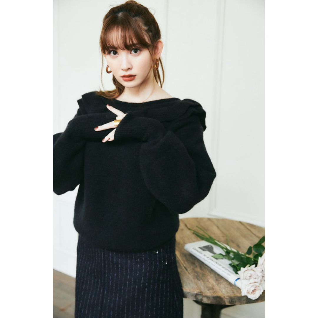 Her lip to - Herlipto ♡ Lace Up Wool-blend Pulloverの通販 Her lip to - Herlipto ♡ Lace Up Wool-blend Pulloverの通販