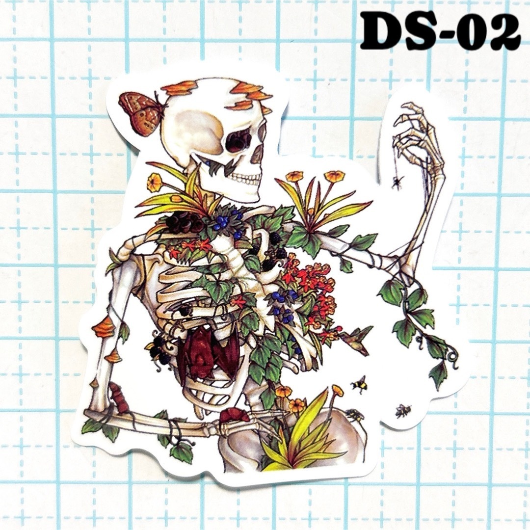 DS-02» スカル ドクロ 骸骨 イラスト 防水加工 ステッカーの通販 DS-02» スカル ドクロ 骸骨 イラスト 防水加工 ステッカーの通販
