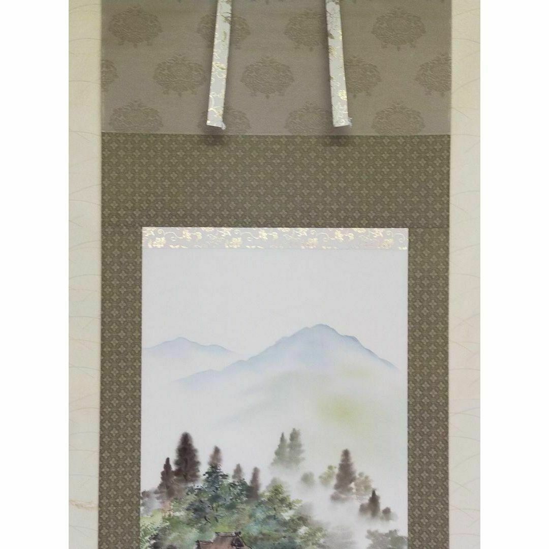 日本画 掛軸 山水画【梅友】掛け軸 260614 V80 骨董 古玩の通販