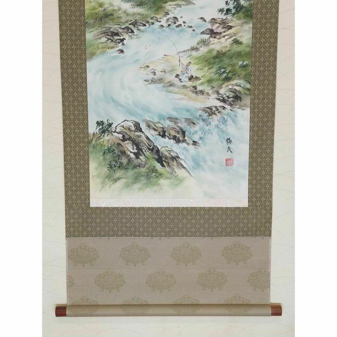  2024年おすすめのアイテム満載 日本画 掛軸 山水画【梅友】掛け軸 260614 V80 骨董 古玩の通販 絵画+タペストリー
