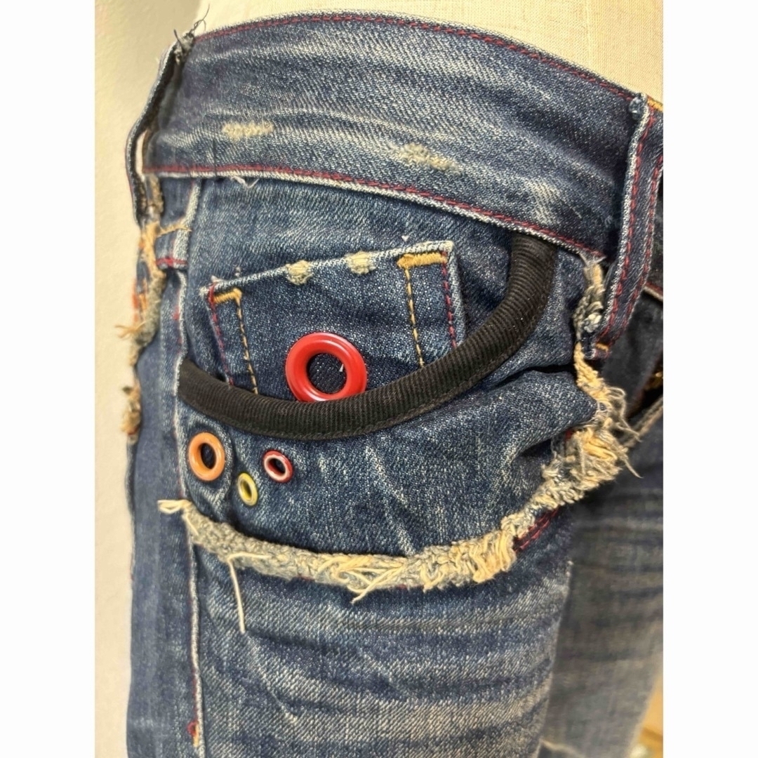 RED PEPPER 刺繍ブーツカットデニム インディゴ ウイング サイズ26 RED PEPPER 刺繍ブーツカットデニム インディゴ ウイング サイズ26