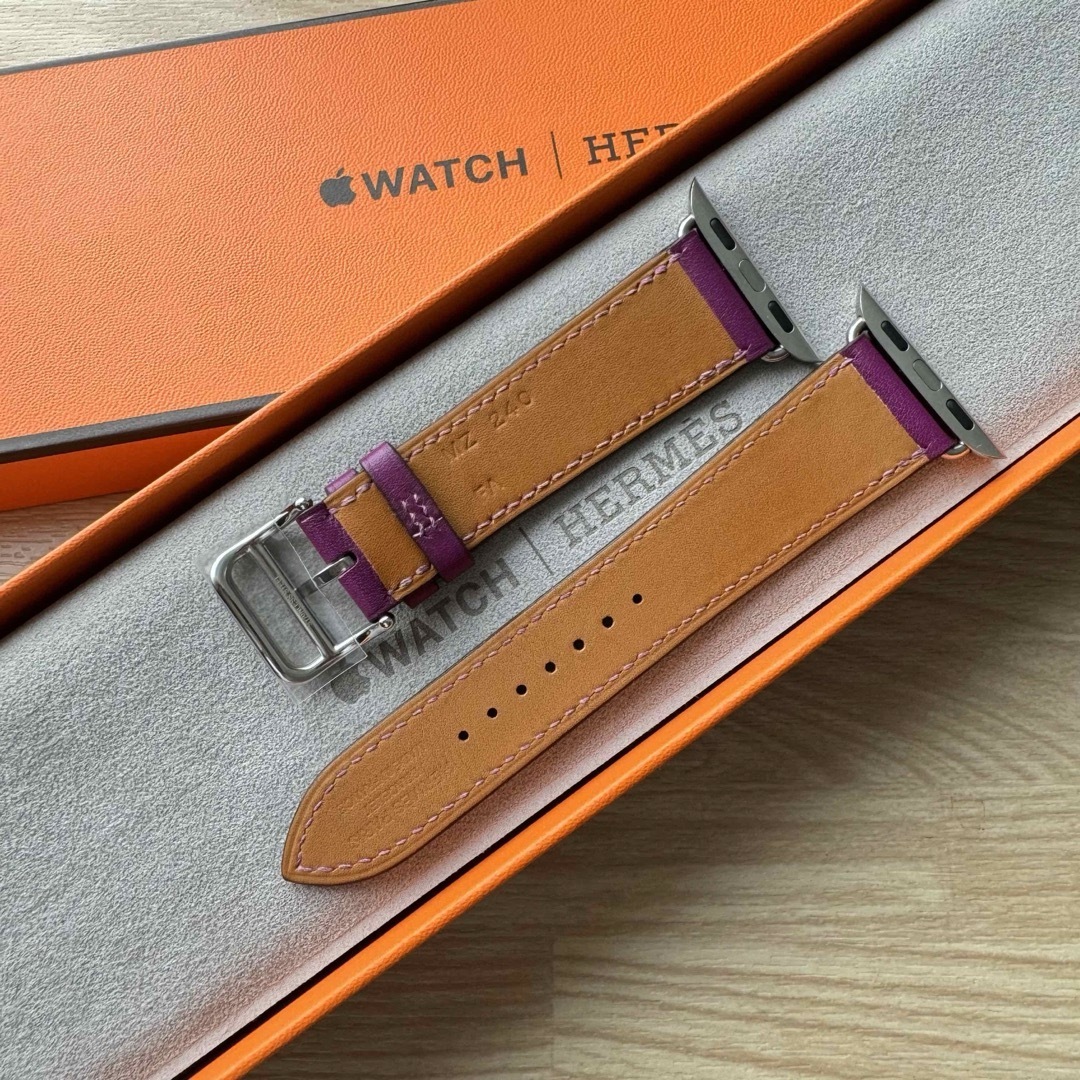 1933 Apple Watch エルメス アネモネ 紫 レザー HERMES 1933 Apple Watch エルメス アネモネ 紫 レザー HERMES