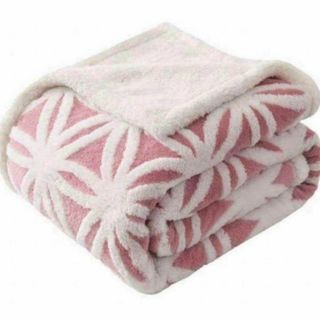 KAWAHOME 160×200 セミダブル 雪柄ピンク 可愛い 掛け毛布(毛布)