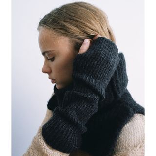ザラ(ZARA)のZARA リブニット ミトン(手袋)