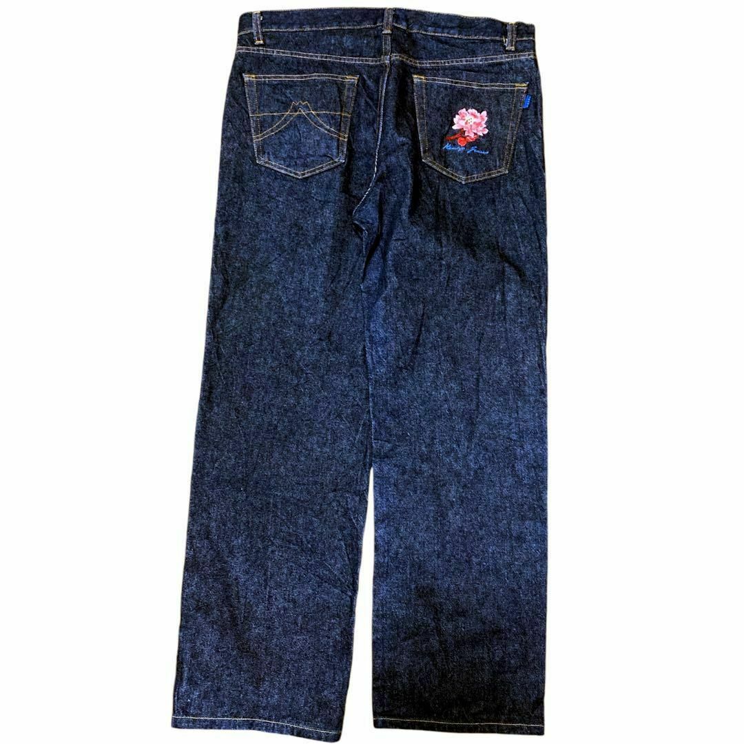 KENZO - KENZO JEANS 刺繍 花柄 ストレートデニムパンツ 特殊 KENZO - KENZO JEANS 刺繍 花柄 ストレートデニムパンツ 特殊
