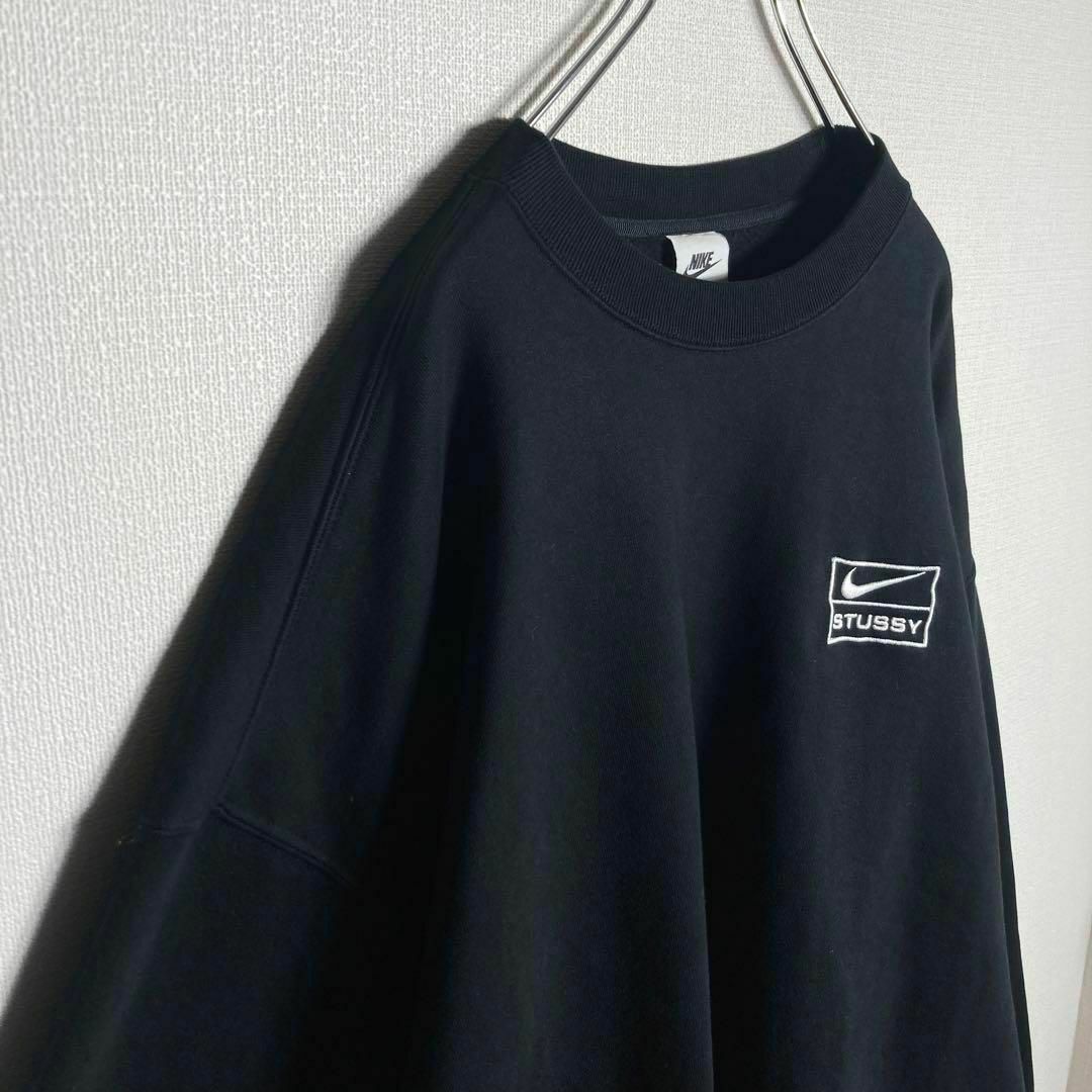 希少XLサイズ】ナイキ ステューシー コラボ スウェット 刺繍ロゴ 希少XLサイズ】ナイキ ステューシー コラボ スウェット 刺繍ロゴ