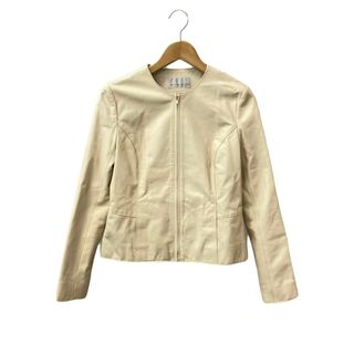 美品！BLENHEIMブレンヘイム レザージャケットXS(7号相当)グレージュ 美品！BLENHEIMブレンヘイム レザージャケットXS(7号相当)グレージュ