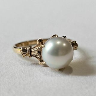 ミキモト(MIKIMOTO)の1091 ミキモトパールリングK14YGイエローゴールド12号8mm(リング(指輪))