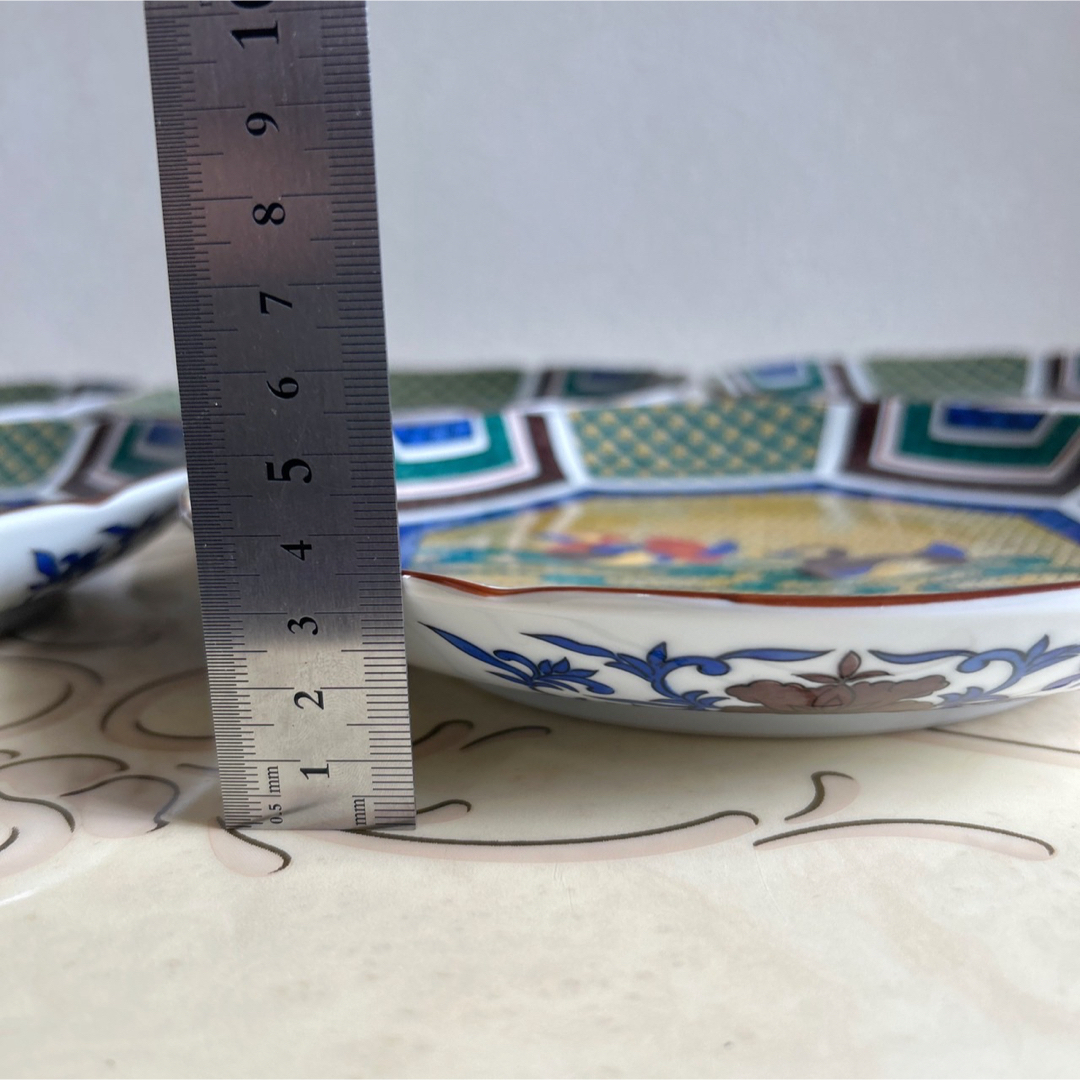 美濃焼 - 三洋陶器 龍峰窯 古九谷 盛皿揃 5枚セット 黄地花鳥 和 美濃焼 - 三洋陶器 龍峰窯 古九谷 盛皿揃 5枚セット 黄地花鳥 和