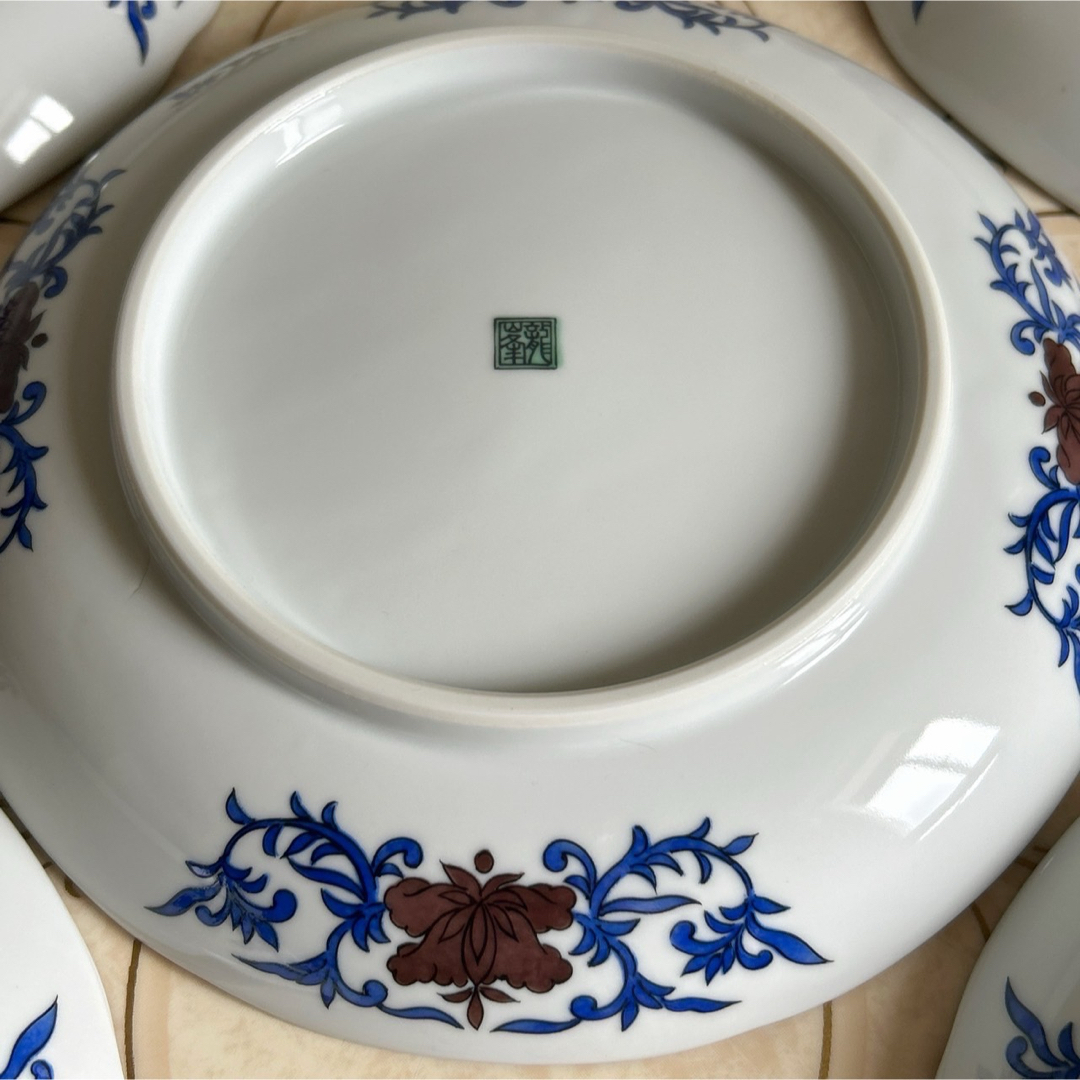 美濃焼 - 三洋陶器 龍峰窯 古九谷 盛皿揃 5枚セット 黄地花鳥 和 美濃焼 - 三洋陶器 龍峰窯 古九谷 盛皿揃 5枚セット 黄地花鳥 和