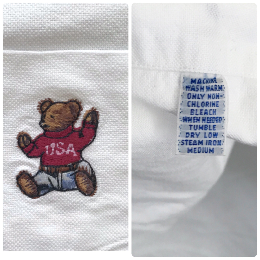 Ralph Lauren - ラルフローレン☆ビッグシャツ☆ポロベア☆白 Ralph Lauren - ラルフローレン☆ビッグシャツ☆ポロベア☆白