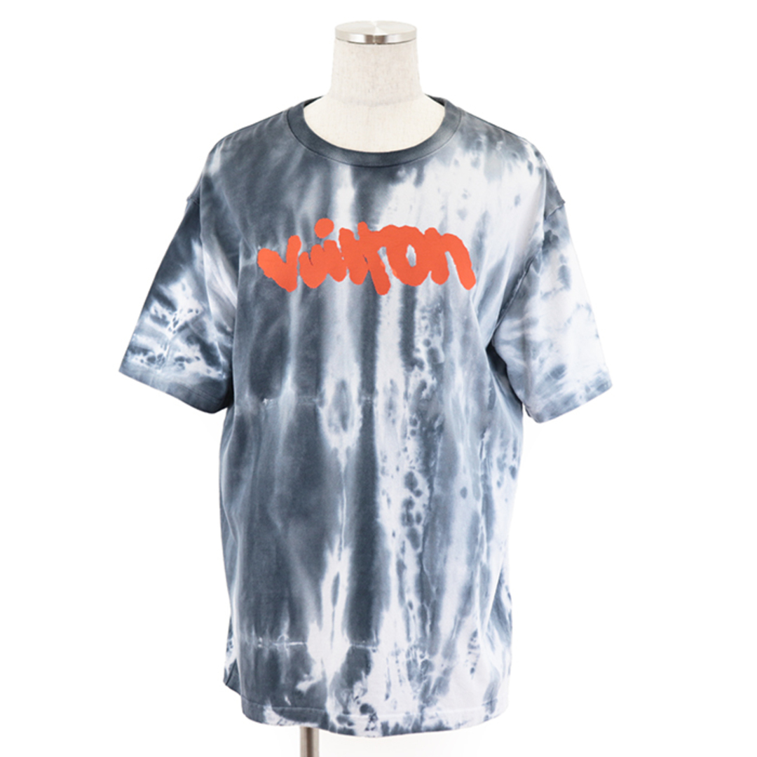 LOUIS VUITTON - 【美品】ルイ・ヴィトン インサイドアウト グラフィティ プリント タイダイ 半袖Ｔシャツ ラウンドネック コットン100％ トップス メンズ サイズ XL ブルーグレー オレンジ RM222 NPL HNY87W イタリア製 LOUIS VUITTON