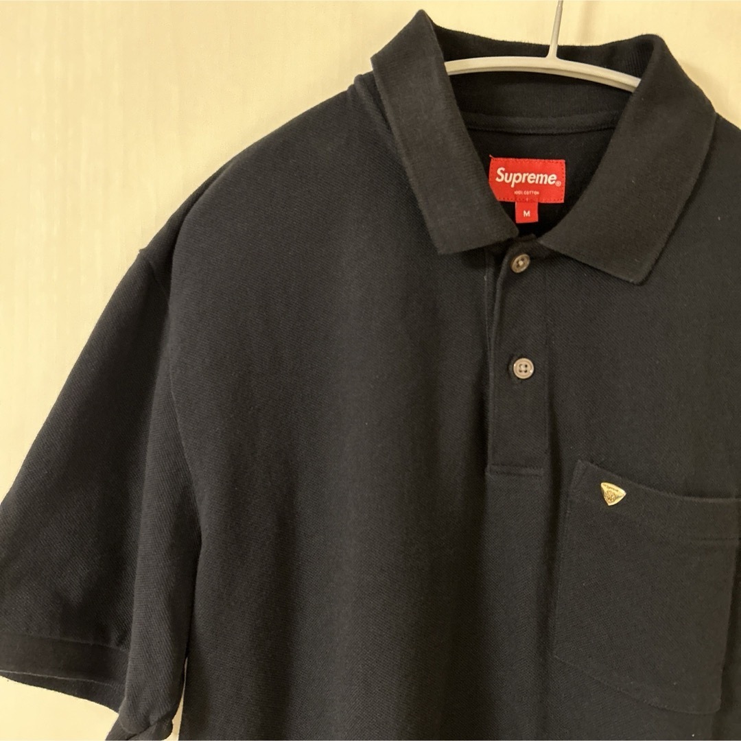 supreme ポロシャツ 黒 ライオン メタル supreme ポロシャツ 黒 ライオン メタル