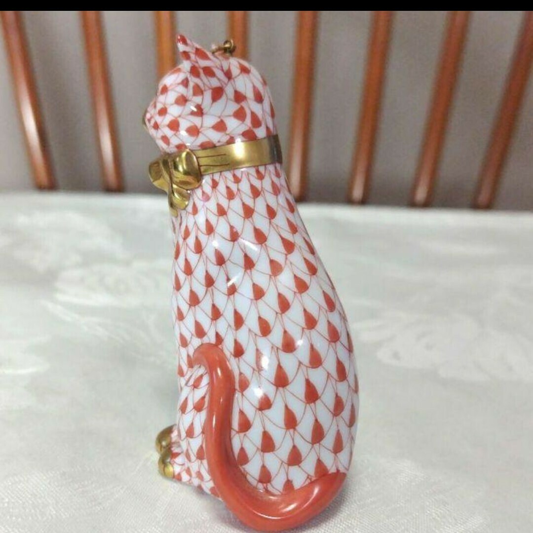 ヘレンド/HEREND、猫の陶器の置物、FIRST EDITION 初回生産 置物 ヘレンド/HEREND、猫の陶器の置物、FIRST EDITION 初回生産 置物
