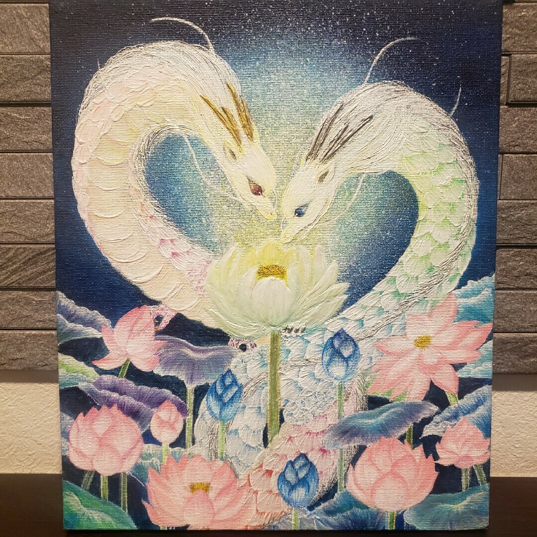 No.445 龍神 双龍 桜 月 風景画 絵画 開運絵画 - 絵画 No.445 龍神 双龍 桜 月 風景画 絵画 開運絵画 - 絵画