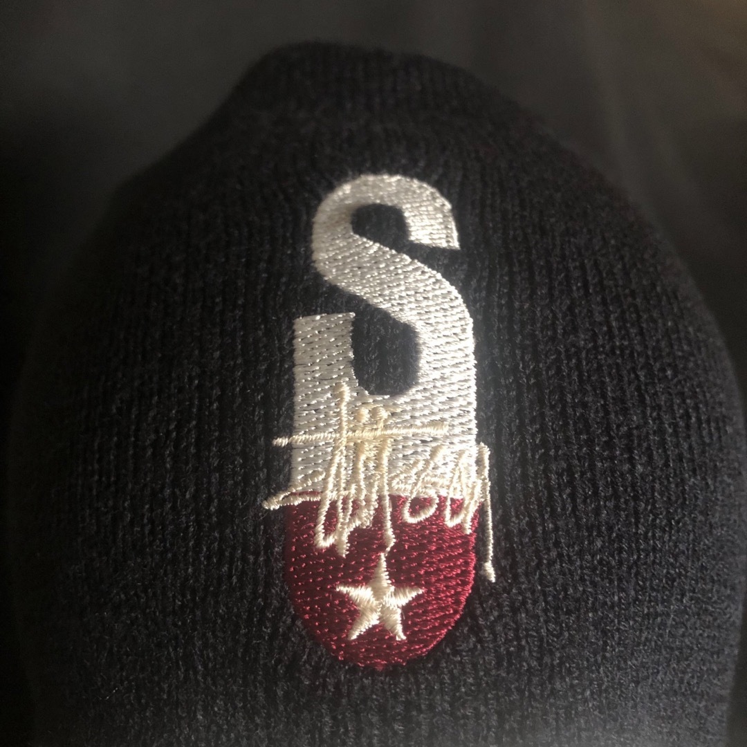 STUSSY - 90s usa製 old stussy 刺繍ロゴ ビーニー ニット STUSSY - 90s usa製 old stussy 刺繍ロゴ ビーニー ニット