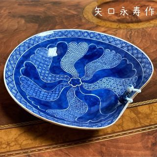 初代 面倒臭 矢口永寿 菊形金彩色絵皿 5枚 共箱・ 初代 面倒臭 矢口永寿 菊形金彩色絵皿 5枚 共箱・