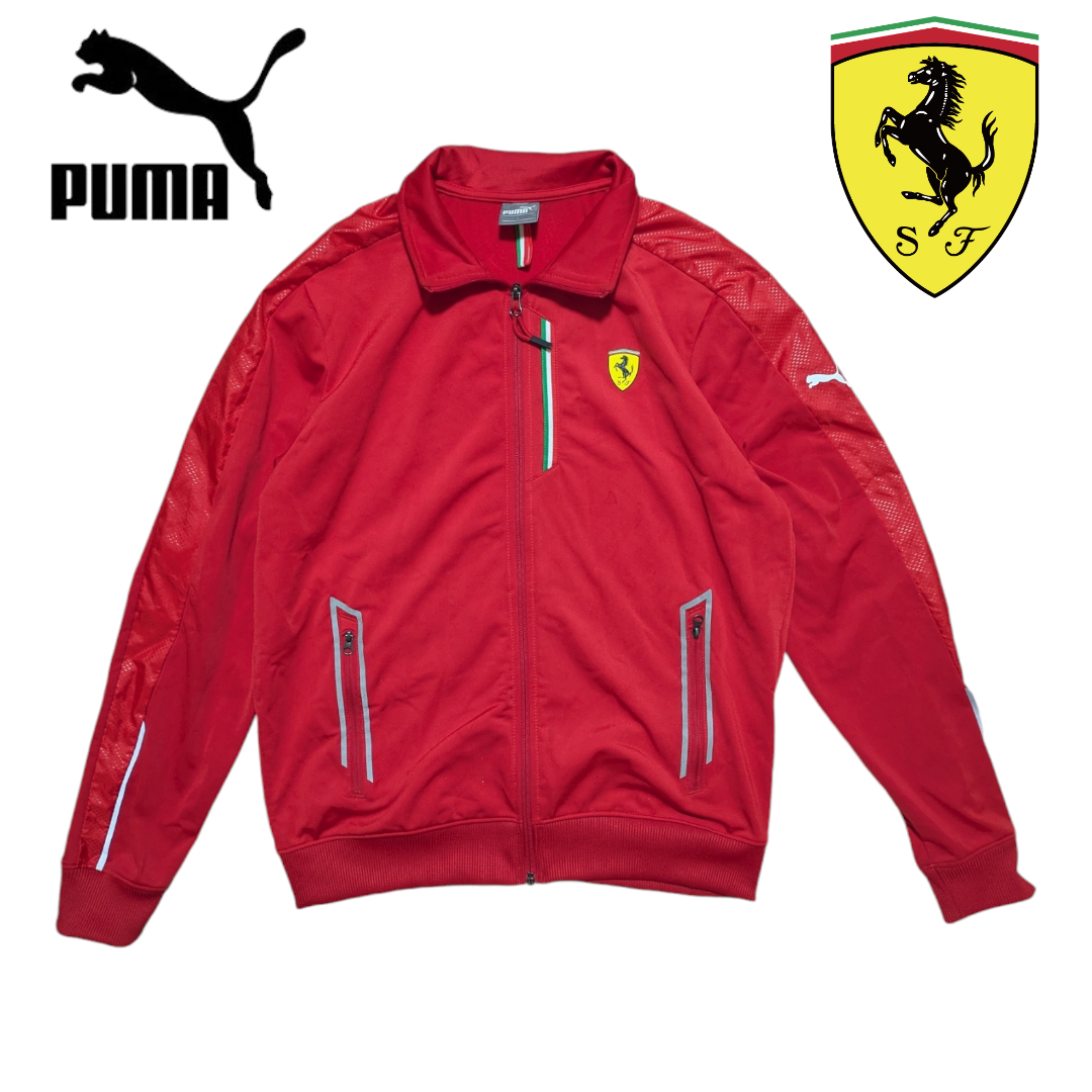 PUMA(プーマ)のPUMA × Ferrari レッド ジャージ トラックトップジャケット メンズのトップス(ジャージ)の商品写真