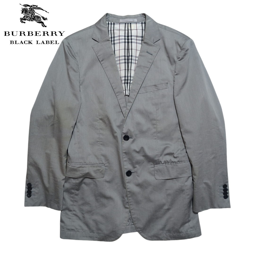 BURBERRY BLACK LABEL - BURBERRY BLACK LABEL グレー 2B テーラードジャケット