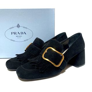 PRADA - ☆美品 プラダ フリンジ バックルベルト スエード PRADA - ☆美品 プラダ フリンジ バックルベルト スエード